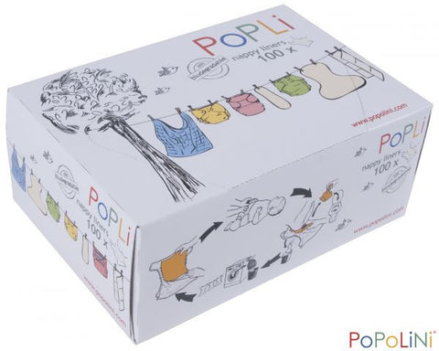 Hríspappír í Öskju/ Nappy Liners Popli